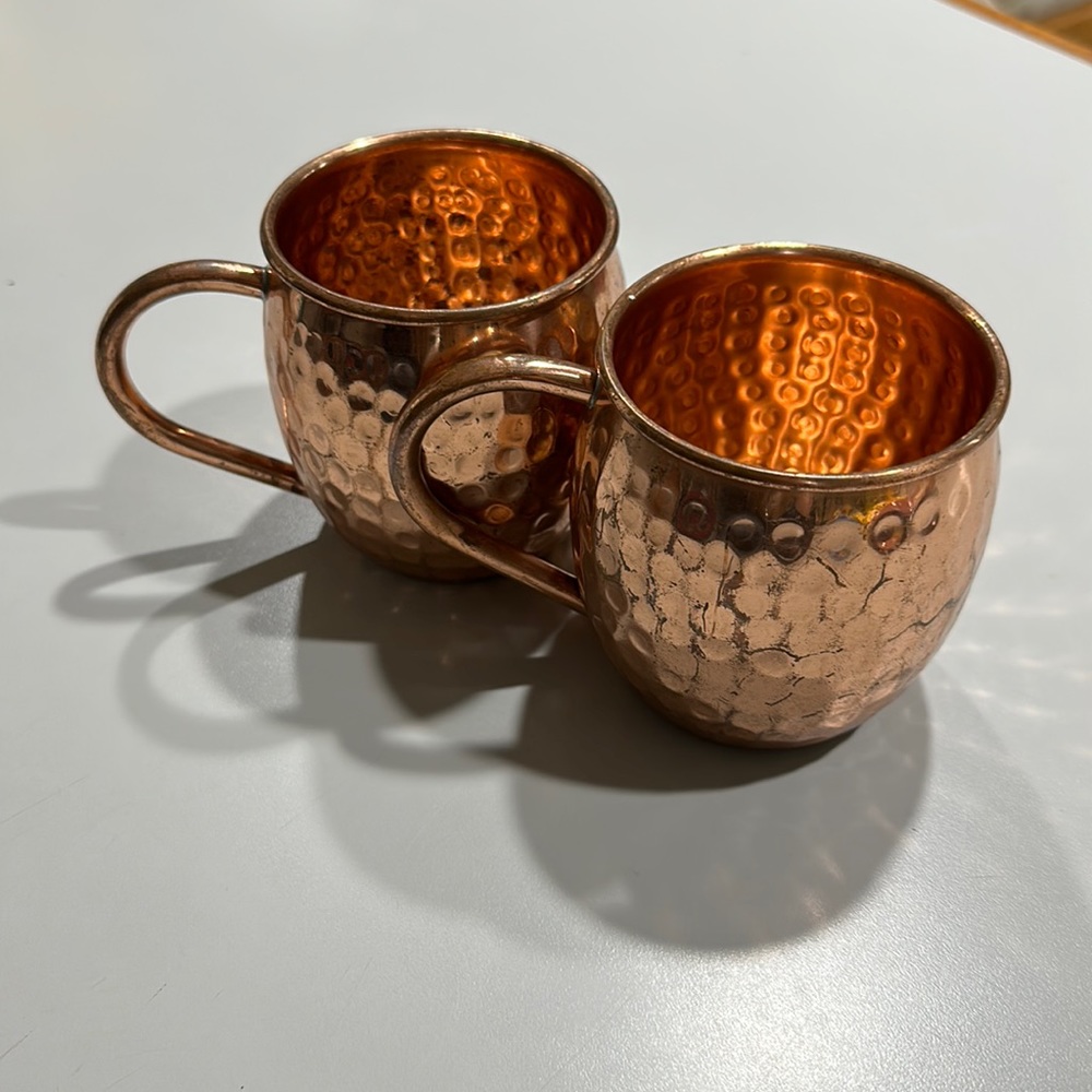 Copper mugs